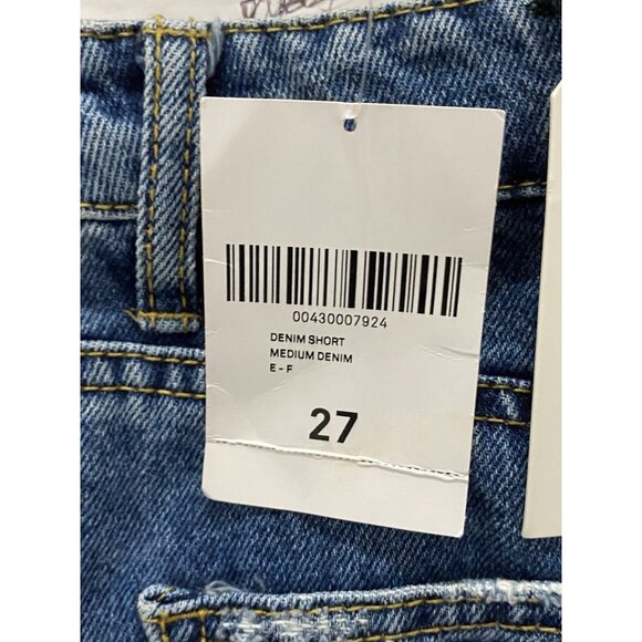 Forever 21 Concert Short Womens 28X2.5 (tag reads 27”) Blue Jean Cutoff Shorts - Picture 5 of 10